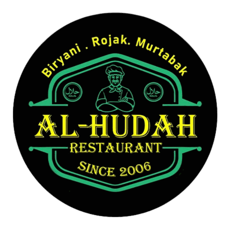The original Al-Hudah Restaurant badge logo